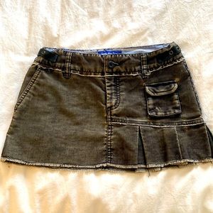 Triple five soul black corduroy mini skirt size 0